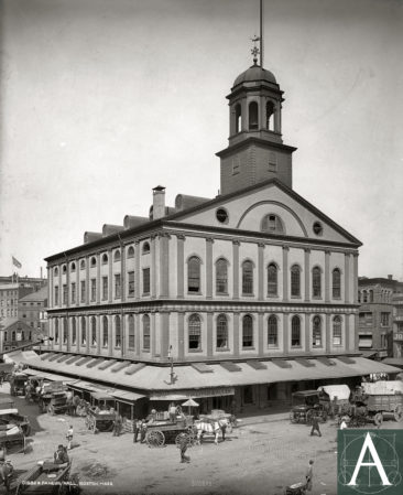 1741-42 - Boston, MA - Dock Square - Faneuil Hall | Archipedia New England